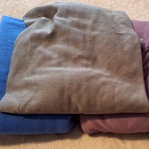 Wrapunzel T-shirt scarves, NWOT, sage green, rose, blue, stretchy, bundle of 3